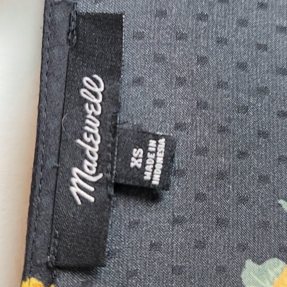 Madewell bubble sleeve wrap top in floating florets Sz XS - Picture 9 of 12